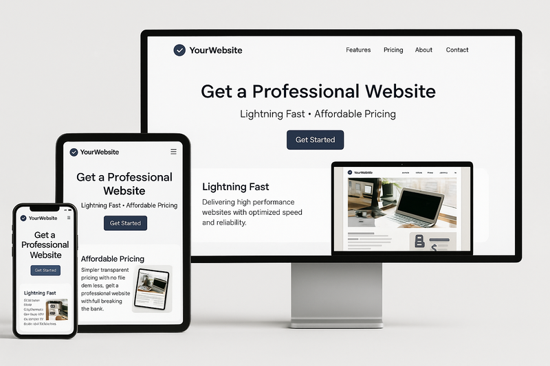 Responsive website design across desktop, tablet, and mobile devices